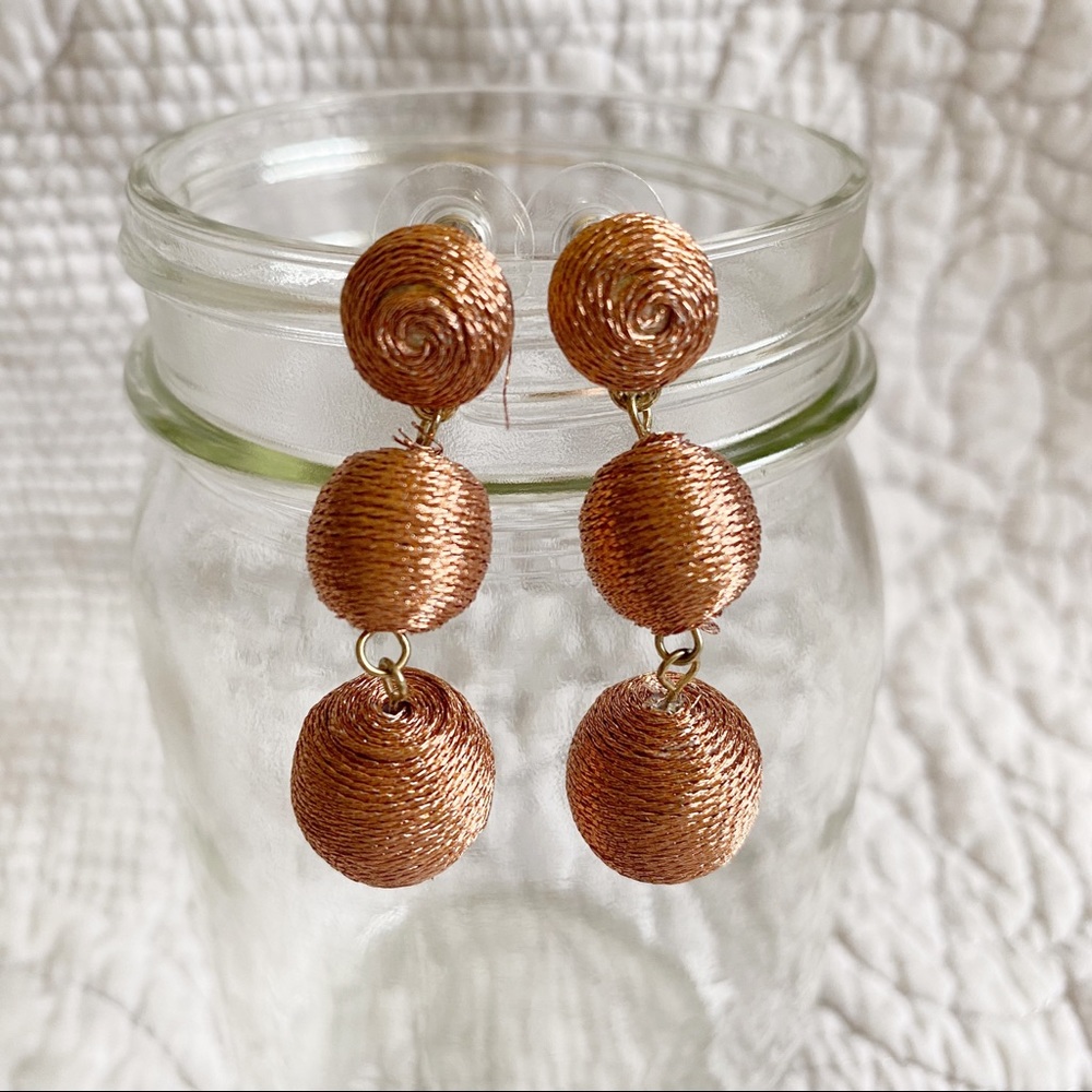 🏝️ Rose Gold Multi Sphere Drop Earrings
